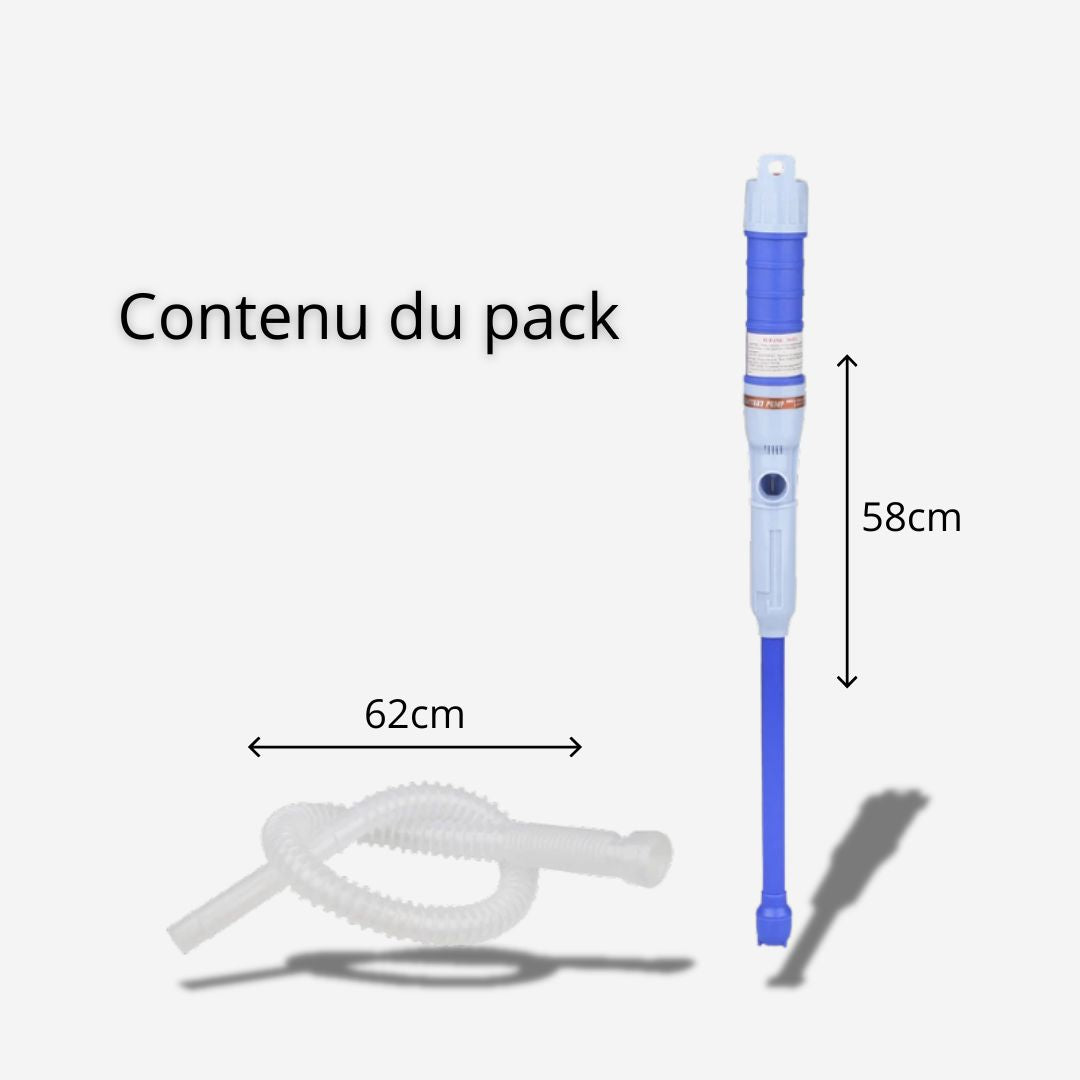 Pompe à Siphon Électrique - Transfert Carburant, Essence & Eau sans Effort