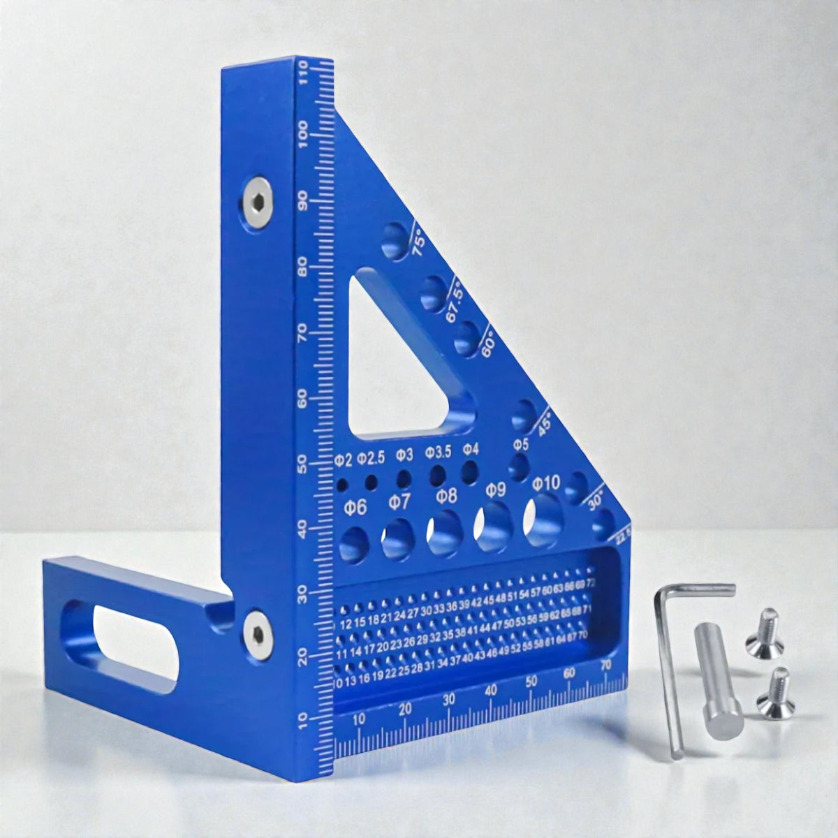 Règle Mesure Multi-Angle 3D - Équerre Menuiserie Précise 45°/90°