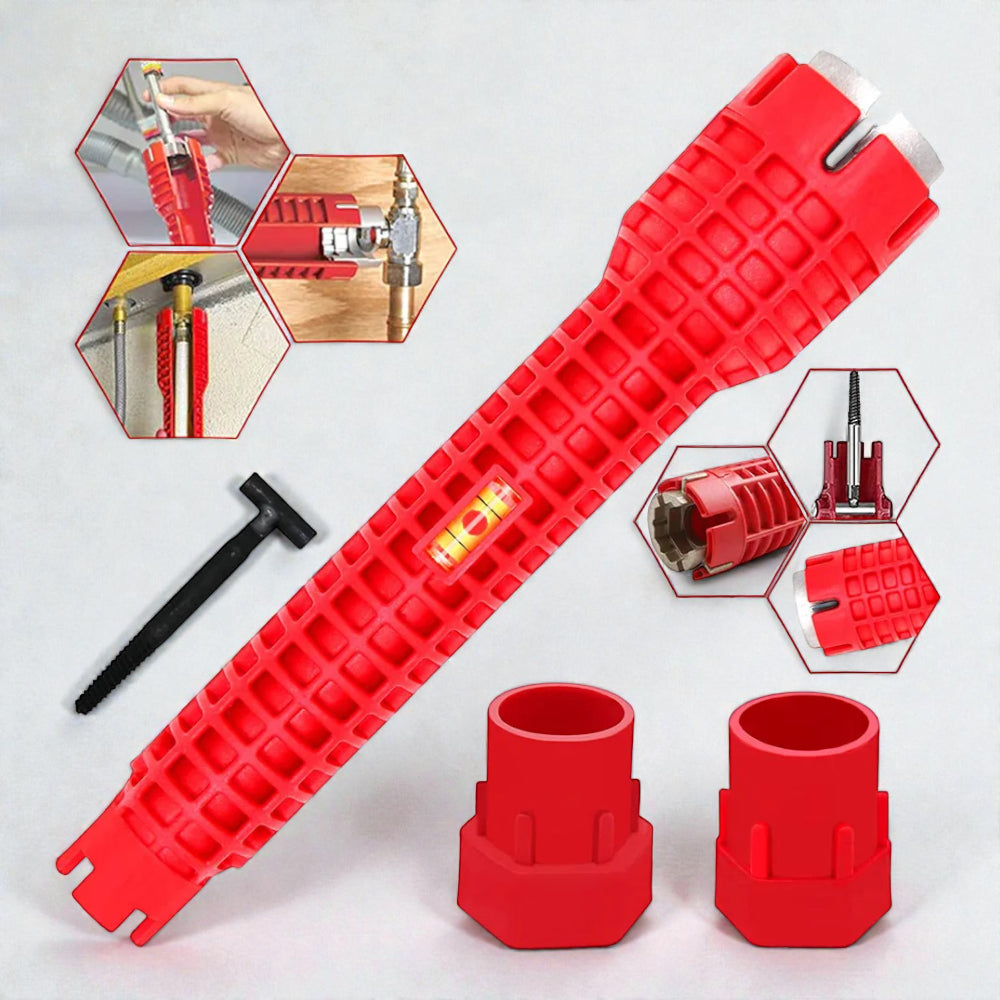 Clé d'Évier Multifonction 8-en-1 : Outil de Montage de Robinet