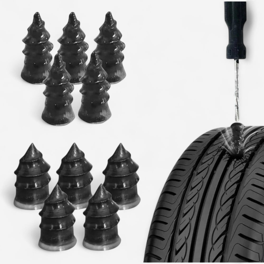 Kit de Réparation Pneus Tubeless à Visser (Auto-Obturant) - Sans Colle pour Voiture, Moto & SUV