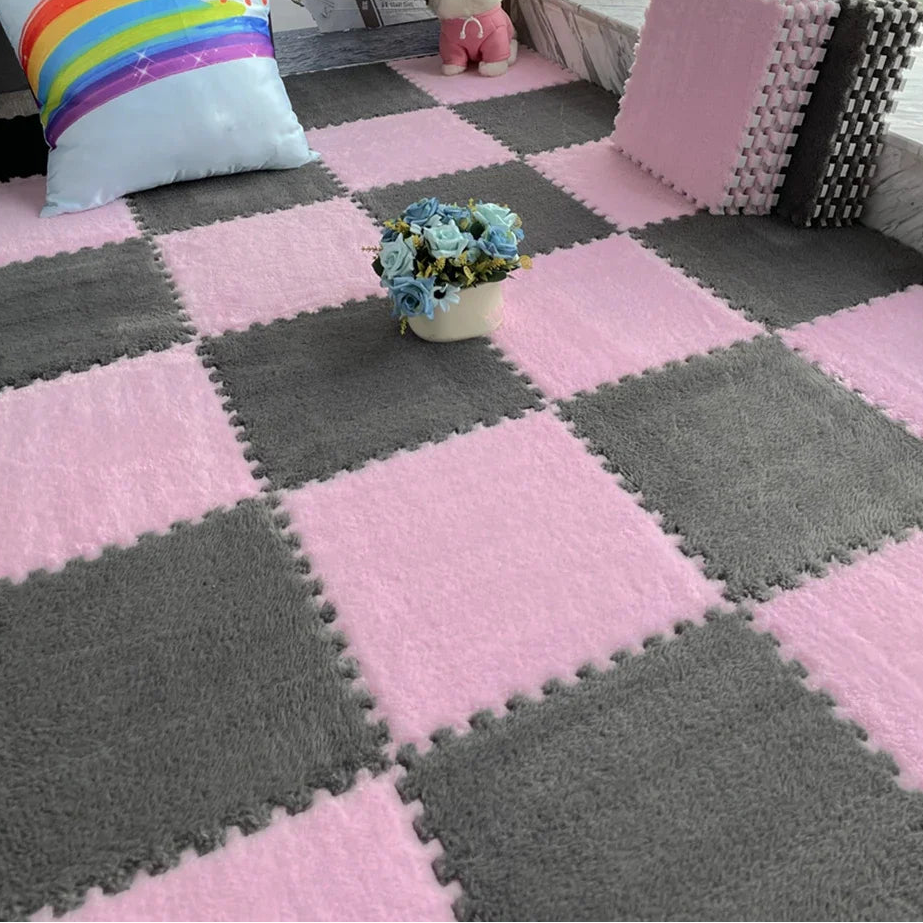 Tapis de sol puzzle doux maison - Confort moelleux, isolant & modulable