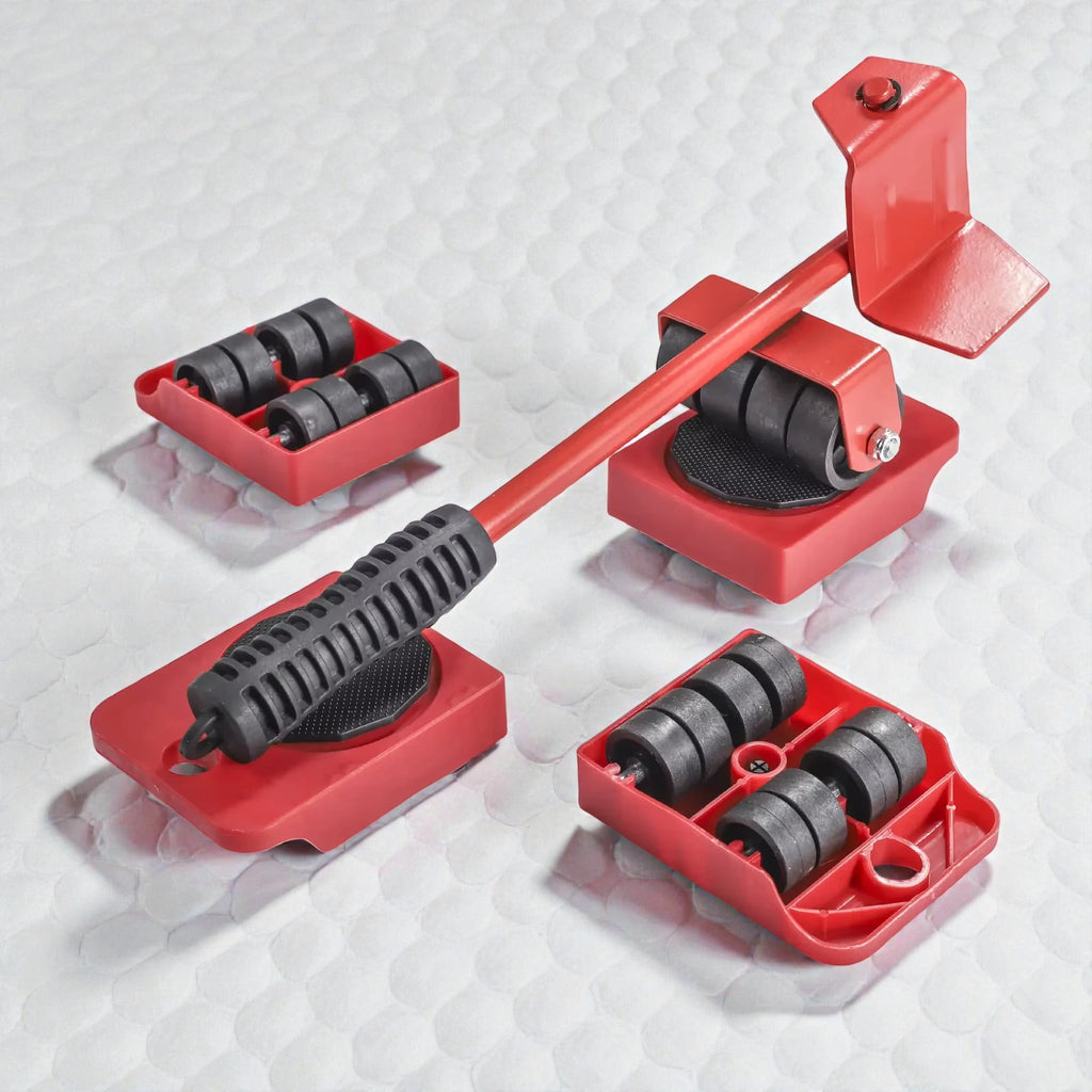 Kit de Déplacement Meuble Lourd | Barre de Levier & Roulettes 150kg
