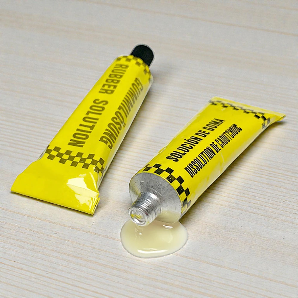 Colle Réparation Pneus et Chambres à Air - Adhésif Crevaison Vélo, Moto, Auto (12g)