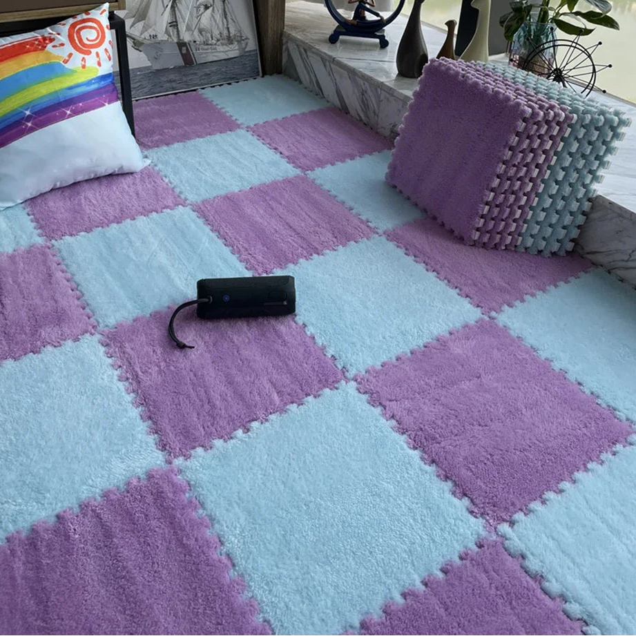Tapis de sol puzzle doux maison - Confort moelleux, isolant & modulable