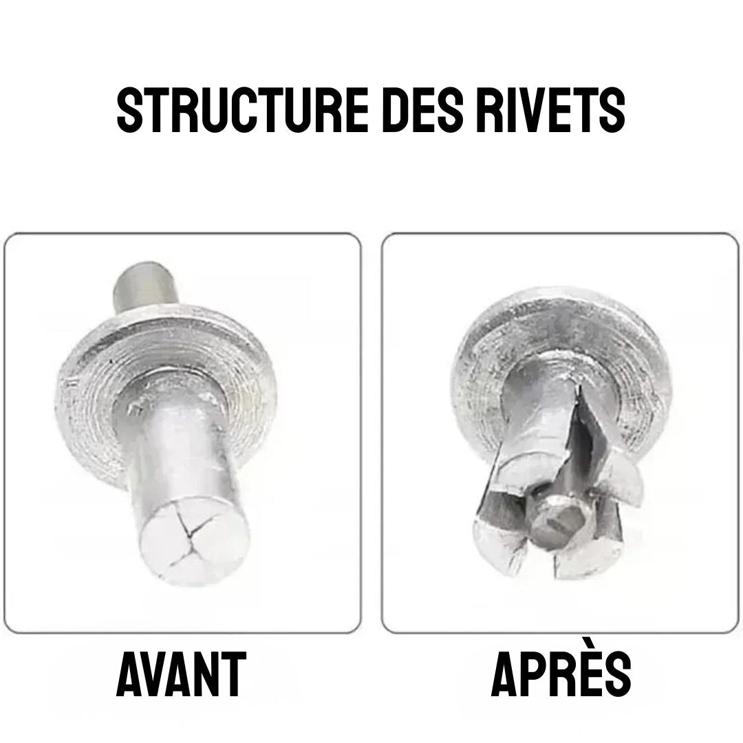 Rivets d'Expansion à Frapper M5 en Aluminium